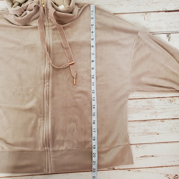 NWT Olive+Oak Zip-Up Hoodie Womens Size Small Mocha Stone - Picture 7 of 12
